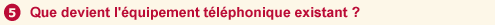 Que devient l'équipement téléphonique existant ?